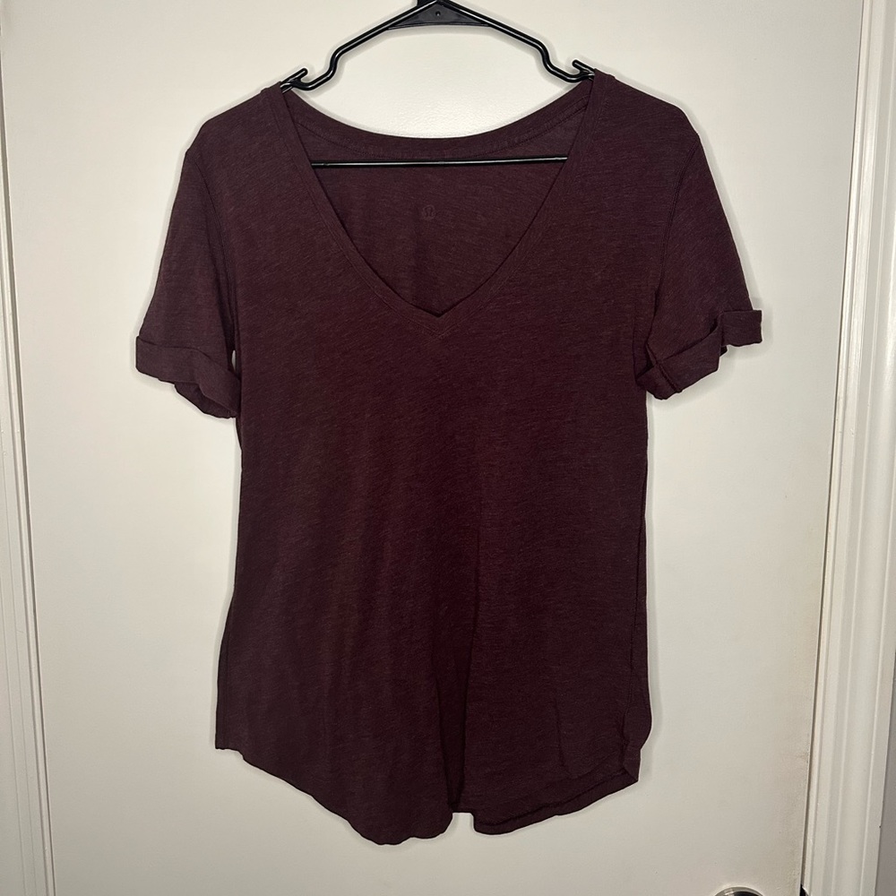 Lululemon Love Tee II - Size 8 - Black Cherry